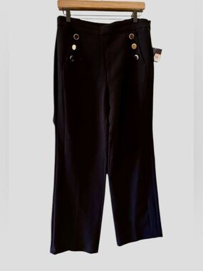Kaari Blue Sailor Black Wide Leg Pants Women's Size 10 NWT